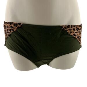 Victoria's Secret PINK Military Green Leopard Lace Hips Womens Panty Medium